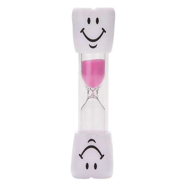 3 Minutes Smiling Face The Hourglass for Kids Toothbrush Timer Sand Clock, pink sand